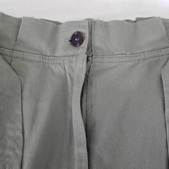 Blu Pepper Shorts Womens Large Green High Rise Mom Belted Cuffed Hem - Picture 8 of 14